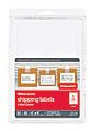 Office Depot® Brand Permanent ID Labels, OD98814, Rectangle, 4" x 6", White, Pack Of 20