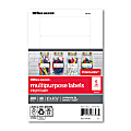 Office Depot® Brand Print-Or-Write Permanent Labels, OD98798, Rectangle, 1" x 2 5/8", White, Pack Of 200 1 thumbnail image