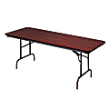 Iceberg Premium Folding Table, Rectangular, 60"W x 30"D, Mahogany/Brown 1 thumbnail image