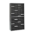 Safco® E-Z Stor® Steel Literature Organizer, 72 Compartments, 71"H, Black