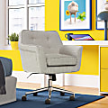 Serta® Ashland Mid-Back Office Chair, Light Gray/Chrome 1 thumbnail image