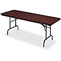 Iceberg Premium Wood Laminate Folding Table, Rectangular, 96"W x 30"D, Mahogany/Brown