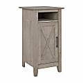 Bush® Furniture Key West 16"W Small Storage Cabinet With Door, Washed Gray, Standard Delivery