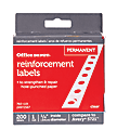 Office Depot® Brand Permanent Self-Adhesive Reinforcement Labels, 1/4" Diameter, Clear, Pack Of 200