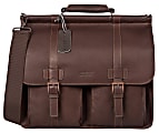 Kenneth Cole Reaction Colombian Leather Dowel Rod Portfolio With 15" Laptop Pocket, Brown 1 thumbnail image