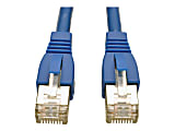 Eaton Tripp Lite Series Cat6a 10G Snagless Shielded STP Ethernet Cable (RJ45 M/M), PoE, Blue, 3 ft. (0.91 m) - Patch cable - RJ-45 (M) to RJ-45 (M) - 3 ft - STP - CAT 6a - snagless, stranded - blue