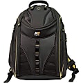 Mobile Edge Express MEBPE42 Carrying Case (Backpack) for 16" to 17" Apple iPad Notebook, Book - Black, Yellow - 600D Nylon, Duraflex Body - Shoulder Strap - 20" Height x 16" Width x 8.5" Depth 1 thumbnail image