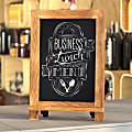 Flash Furniture Canterbury Tabletop Magnetic Chalkboard Sign With Metal Scrolled Legs, 9-1/2" x 14", Torched Brown 1 thumbnail image