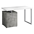 Monarch Specialties Melody 48"W Computer Desk, White/Gray 1 thumbnail image
