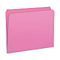 Smead® File Folders, Letter Size, Straight Cut, Pink, Box Of 100
