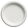 Genpak® Aristocrat Plastic Plates, 9", White, 125 Plates Per Pack, Carton Of 4 Packs