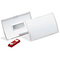 DURABLE® CLICK FOLD® Convex Magnetic Name Badge Holder - 2-1/8" x 3-5/8" - Plastic - Transparent - 10 / Box 1 thumbnail image