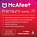 McAfee+ Premium Family Antivirus And Internet Security Software,  - MPP21EUSURFLD 1 thumbnail image