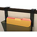 Deflecto Plastic Partition Brackets Break Resistant-Black - 0.5" Width x 3" Depth x 7" Height - Plastic - Black - 1 Each 1 thumbnail image
