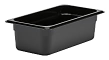 Cambro Camwear GN 1/3 Size 4" Food Pans, 4”H x 7”W 12-3/4”D, Black, Set Of 6 Pans 1 thumbnail image