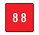 Smead® DCC and DCCRN Color-Coded Numeric Labels, SMD67428, "Number", 1 1/2"W x 1 1/2"L, Red, 250 Per Roll 1 thumbnail image