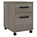 kathy ireland® Home by Bush® Furniture City Park 19"D Vertical 2-Drawer Mobile File Cabinet, Driftwood Gray, Standard Delivery