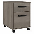 kathy ireland® Home by Bush Furniture City Park 19"D Vertical 2-Drawer Mobile File Cabinet, Driftwood Gray, Delivery