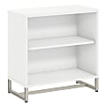 Bush Business Furniture Method 30"H Bookcase Cabinet, White, Standard Delivery