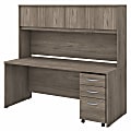 Bush Business Furniture Studio C 72"W Office Computer Desk With Hutch And Mobile File Cabinet, Modern Hickory, Standard Delivery 1 thumbnail image