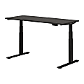 South Shore Ezra Electric Adjustable-Height Standing Desk, 48-3/4"H x 59-1/2"W x 27-1/2"D, Gray Oak/Matte Black