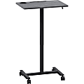 Lorell® 20"W Height-Adjustable Mobile Computer Desk, Weathered Charcoal