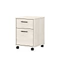 Bush Furniture Key West 16"D Vertical 2-Drawer Mobile File Cabinet, Linen White Oak, Delivery 1 thumbnail image