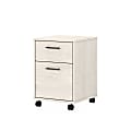 Bush Furniture Key West 16"D Vertical 2-Drawer Mobile File Cabinet, Linen White Oak, Delivery