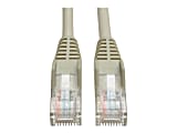 Eaton Tripp Lite Series Cat5e 350 MHz Snagless Molded (UTP) Ethernet Cable (RJ45 M/M), PoE - Gray, 30 ft. (9.14 m) - Patch cable - RJ-45 (M) to RJ-45 (M) - 30 ft - UTP - CAT 5e - molded, snagless, solid - gray