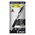 Pilot® G2 Retractable XFine Gel Ink Rollerball Pens, Extra Fine Point, 0.5 mm, Black Ink, Pack Of 12 Pens