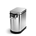 simplehuman Pet Food Can, 464 Oz, Brushed Silver