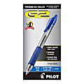 Pilot® G2 Retractable XFine Gel Rollerball Pens, Pack Of 12, Extra Fine Point, 0.5 mm, Blue Ink