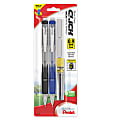 Pentel® Twist-Erase® CLICK Mechanical Pencils, 0.9mm, Hi-Polymer HB Lead, 59% Recycled, Assorted Barrel Colors, Pack Of 2