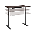 Bush Business Furniture Move 60 Series 48"W x 30"D Height Adjustable Standing Desk, Mocha Cherry/Black Base, Premium Installation