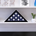 Flash Furniture Sheehan Memorial Flag Display Case, 12-1/2"H x 17-1/2"W x 3"D, Black