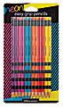 Office Depot® Brand Presharpened Bamboo Pencils, Medium Soft Lead, Assorted Neon Colors, Pack Of 12