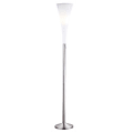 Adesso® Mimosa Floor Lamp, 73"H, Satin Steel/White