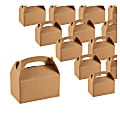 Treat Boxes - 24-Pack Paper Party Favor Boxes, Brown Kraft Goodie Boxes For Birthdays And Events, 2 Dozen Party Gable Boxes, 6 X 3.3 X 3.6 Inches