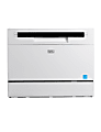 Black+Decker Countertop Dishwasher With 6 Wash Programs, White