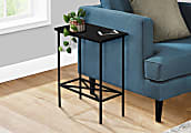 Monarch Specialties Gia Accent Table, 24”H x 15-3/4”W x 9-1/2”D, Black 1 thumbnail image