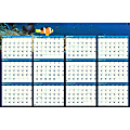 House of Doolittle Earthscapes Sea Life Laminated Planner - Julian Dates - 1 Year - January 2022 till December 2022 - 24" x 37" Sheet Size - 1.13" x 1.25" , 1.25" x 1.13" Block - Laminated, Erasable - 1 Each