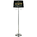 Adesso® Cabaret Floor Lamp, Chrome/Black