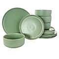 Gibson Home Stone Lava 12-Piece Dinnerware Set, Mint 1 thumbnail image