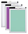 FORAY™ Magnetic Melamine Dry-Erase Whiteboard, 5” x 7”, Assorted Colors, Aluminum Frame With Silver Finish 1 thumbnail image