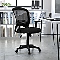 Flash Furniture Mesh Mid-Back Swivel Task Chair With Padded Seat, Black