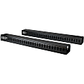 StarTech.com Vertical Cable Organizer with Finger Ducts - Vertical Cable Management Panel - Rack-Mount Cable Raceway - 0U - 6 ft.