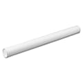Quality Park White Kraft Fiberboard Mailing Tubes - 24" Length - 3" Diameter - Removable End Caps - Fiberboard, Kraft - 25 / Carton - White 1 thumbnail image