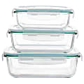 Martha Stewart 6-Piece Storage Containers With Leak Proof Lids, Clear