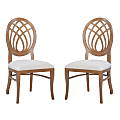 Linon Sterling Upholstered Dining Accent Chairs, Gray/Brown, Set Of 2 Chairs 1 thumbnail image