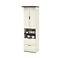 Bestar Lumina 24"W Storage Cabinet With 2 Drawers, White Chocolate 1 thumbnail image